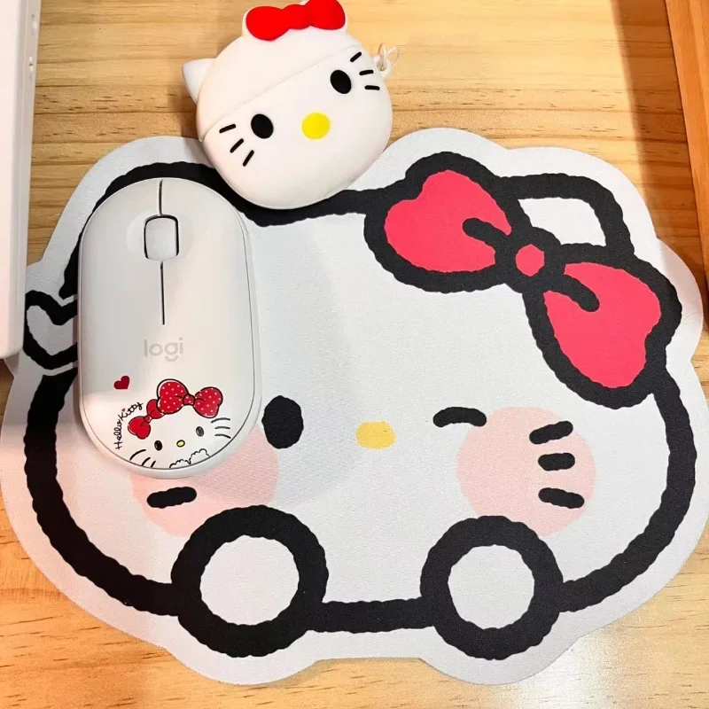 Sanrio Hello Kitty Cute Cartoon Mouse Pad Notebook Rubber Pad Keyboard Protection Desk Mat Office Desktop Non-slip Mouse Pad