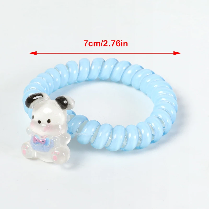 Sanrio Telefoonlijn Haarband Cartoon Kuromi Melodie Hoge Stretch Zoete Haaraccessoire Armband Vrouwelijke Hoofd Touw Meisje Cadeau