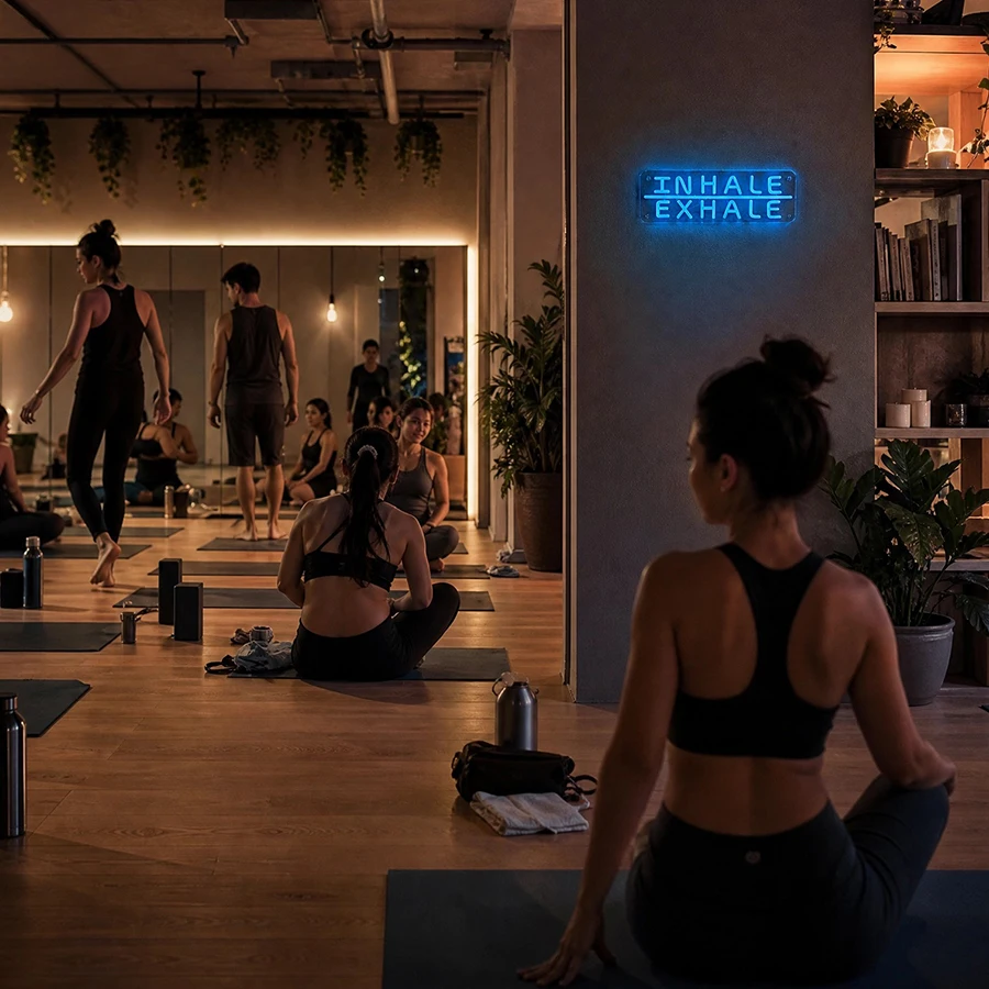 Inhale Exhale Neon Sign For Wa - Pilates Yoga Wellness review and price