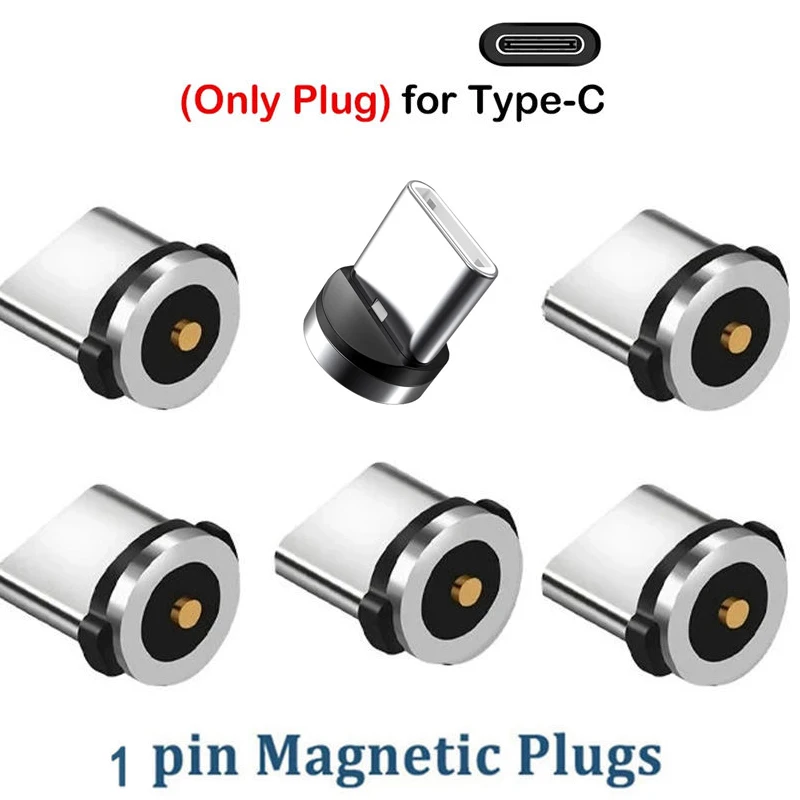 5PCS tipo C USB-A punte magnetiche spina adattatore convertitore cavo cellulare a ricarica rapida per connettore Samsung Huawei Xiaomi