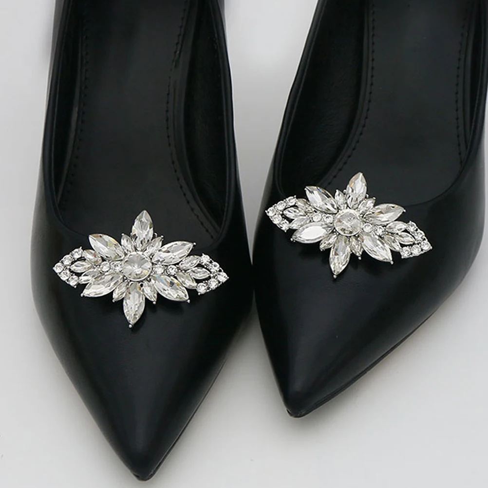 

Bridal Heels Crystal Shoe Clip While Slippers Rhinestone Shoes Clips Wedding Bride Buckle