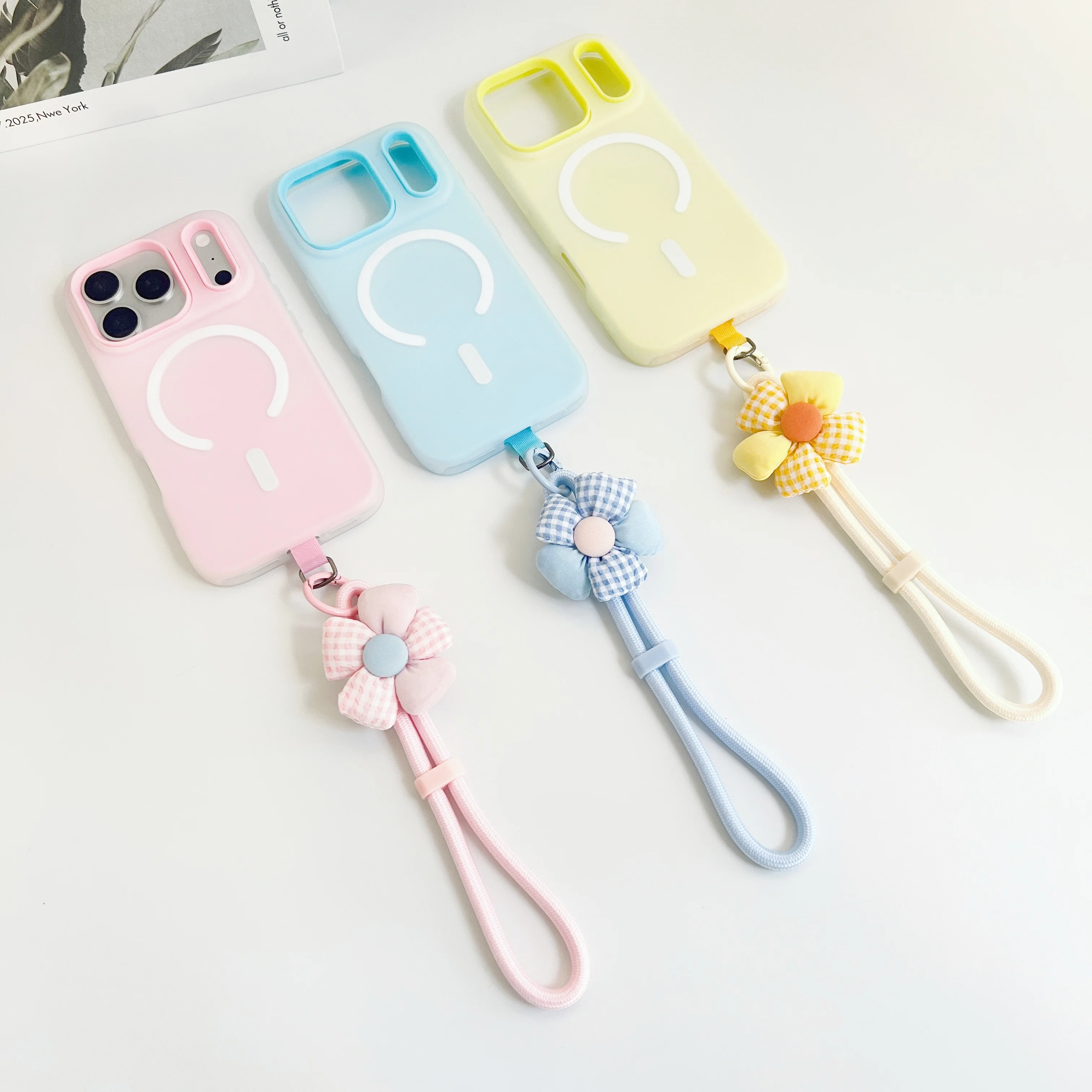 Adjustable Wrist Strap Phone Case - Suitable For iPhone 15, 16, 17 Pro Max Pendants, 12, 13 Pro, 14 Plus Magnetic Protection Cas