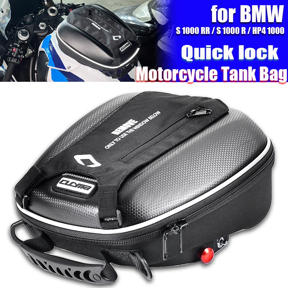 

For BMW S1000RR S1000R HP4 1000 S 1000 RR Tank Bag Waterproof Adapter Quick Lock Navigation Top Case Fuel Bags