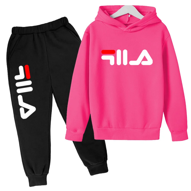Fall/Winter Kids' Tracksuit Cartoon Print Casual Fashion All-Match Tracksuit Coat Gift Top + Pants for Boys and Girls Ages 3-13