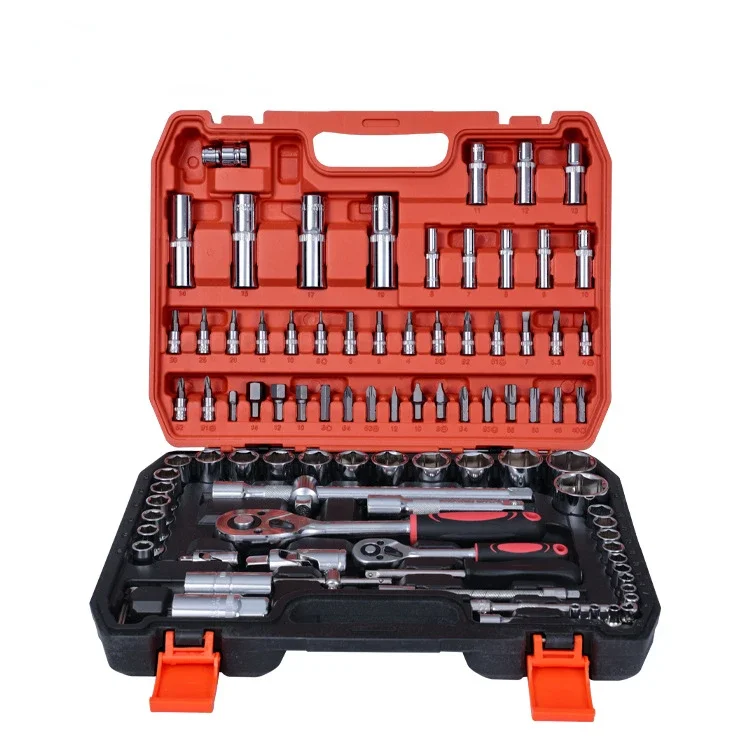 37pcs Carbon Wrench Set Steel Mirror Socket Combination Set Durable Ratchet Combination Tool Auto Repair Tool Accessory