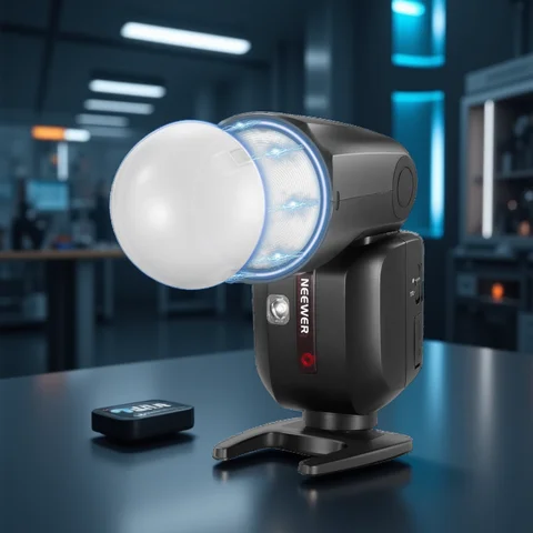 NEEWER Z2 PRO 2.4G TTL Round Head Flash Speedlite Wireless Compatible with Godox TTL/M TCM Switch for Nikon/Sony/Canon Cameras