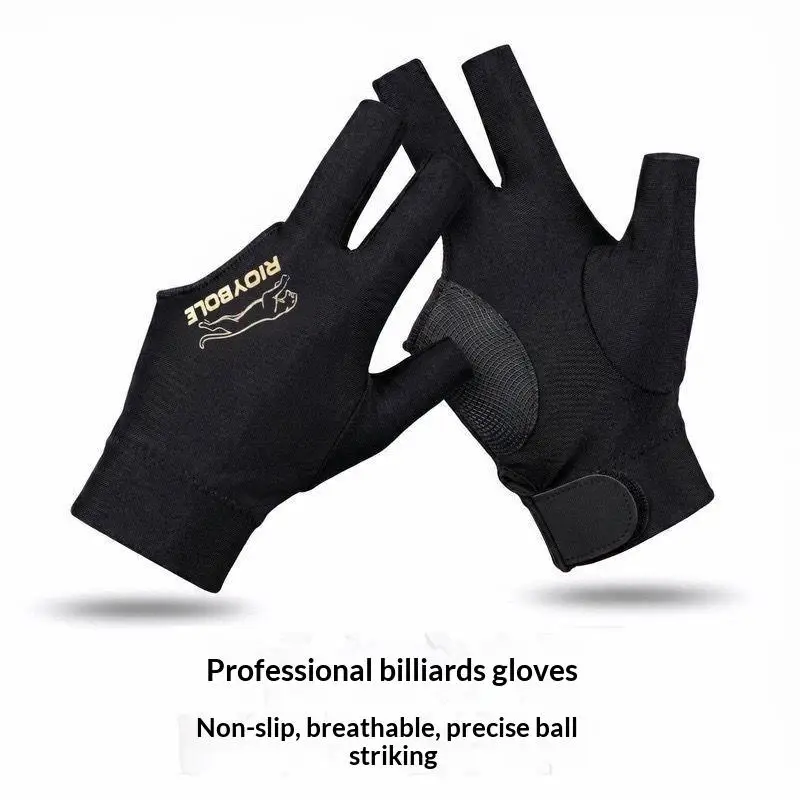 Soft Left Hand Billiard Glove Silicone Anti-Slip Elastic Breathable for Daily Snooker Training Exercise