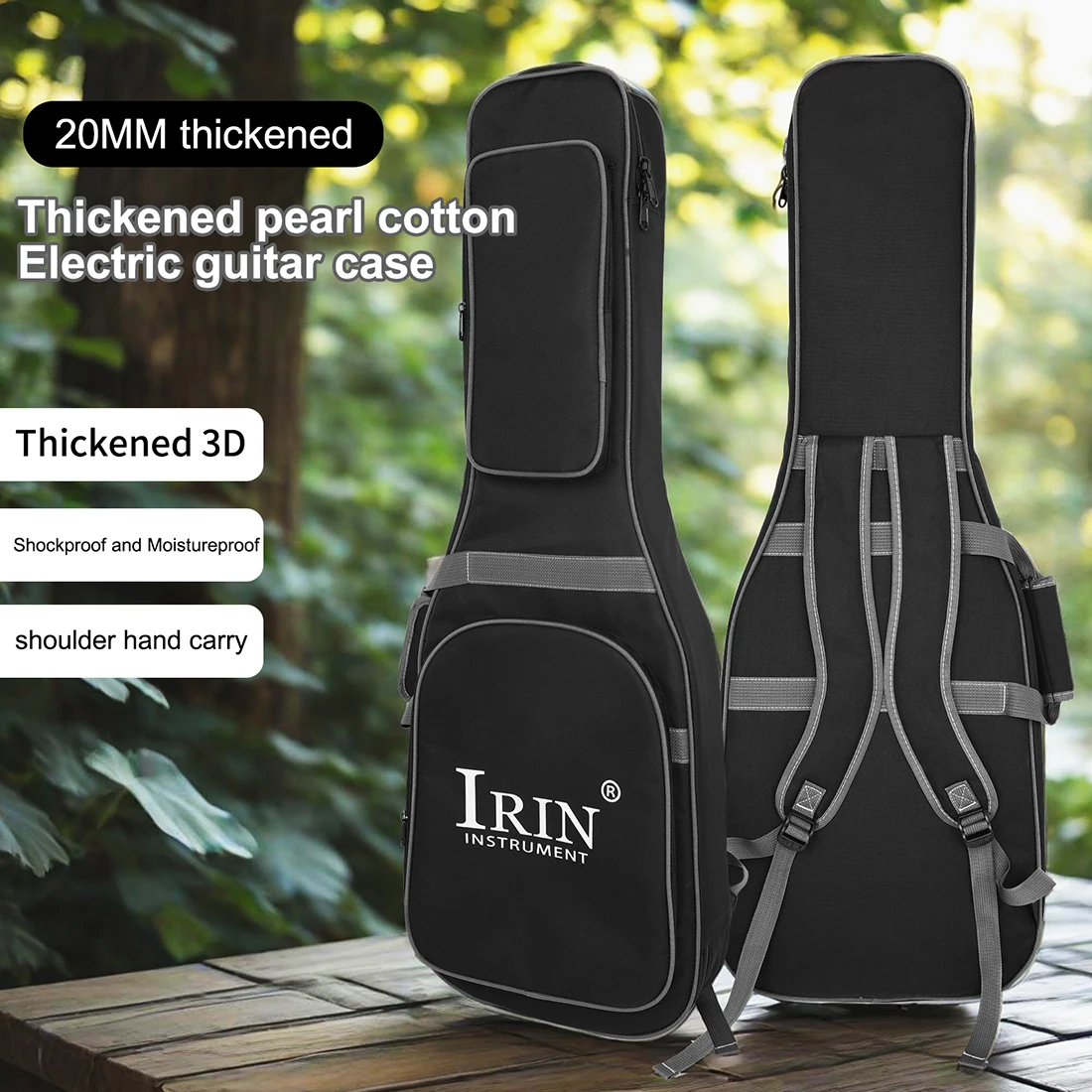 

Сумка для гитары IRIN, толщина 20 мм, 6*6Оксфорд, ткань, жемчуг, хлопок, сумка для электрогитары, водонепроницаемая тканевая сумка Оксфорд, детали гитары для инструментов
