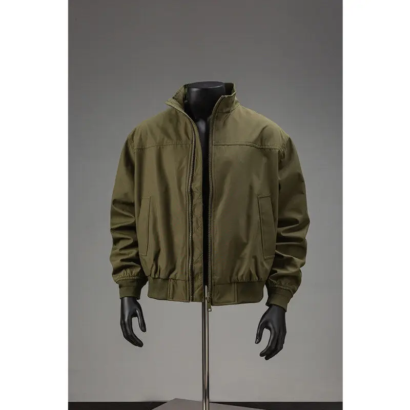 

American Sle Cool Guy Tee-Proof Pilot Jaet Men's ort Spring Autumn Stand Collar Fce Lined Windproof Jaet