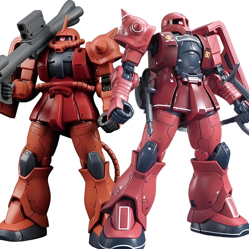 Bandai Originele MODEL KIT GUNDAM HGGTO MS-06 ZAKU II & MS-05 ZAKU I1/144 Anime Figuur Model Assemblage Speelgoed model Geschenken voor Jongens