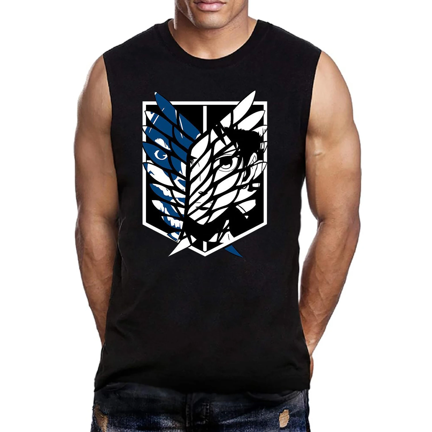 2024 Japanese Anime Men Sleeveless T Shirt Attack on Titan The Final Season Vest Tops Titans Attack Graphic Tees Male Tank