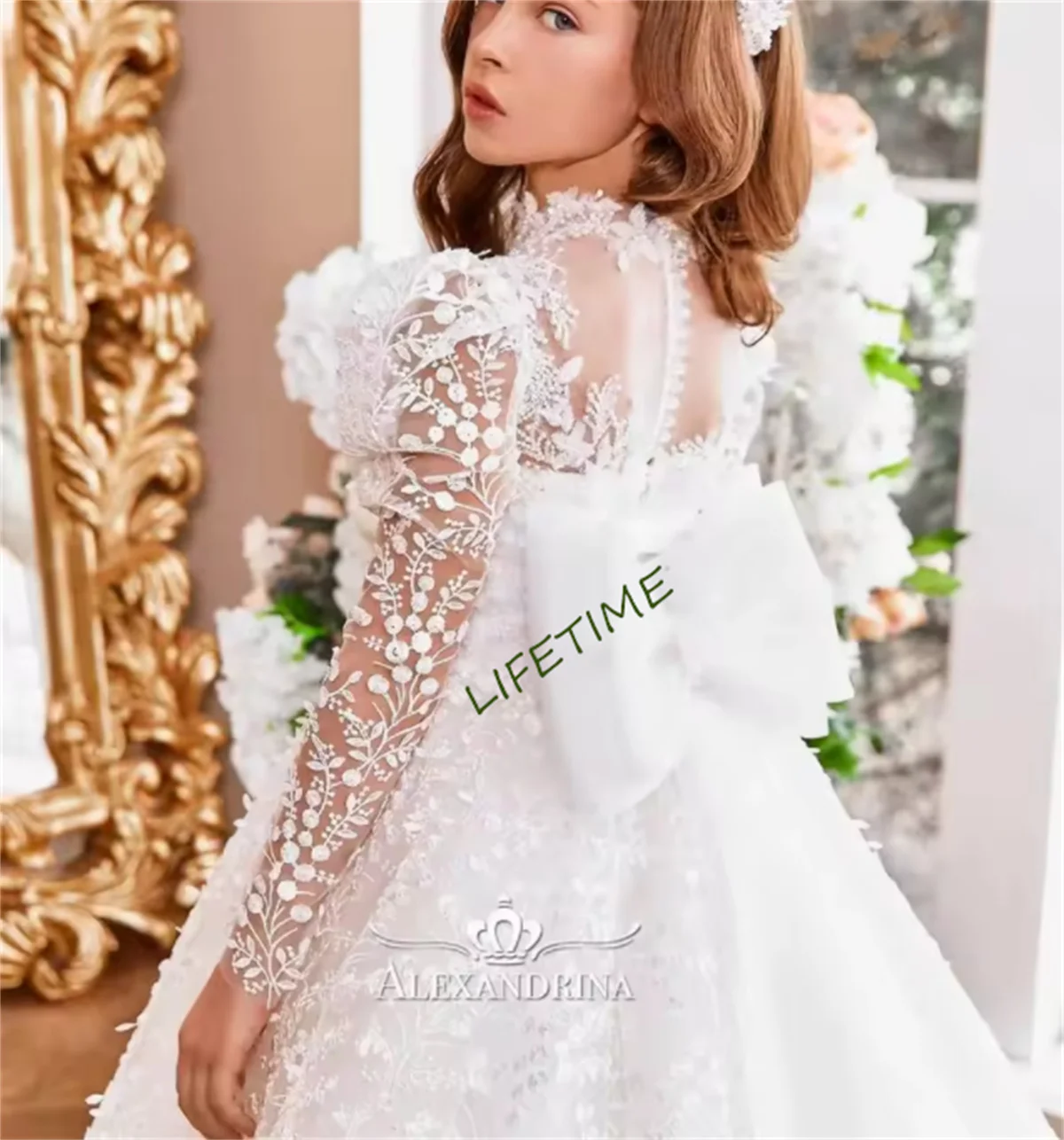 

Customized Customized Luscious Tulle Skirt with Upon Layers of Horsehair Braid Embroidered Vines Covered Buttons for Closure