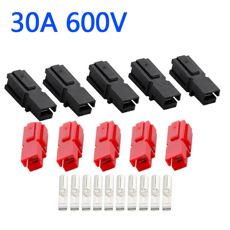 20pcs For Anderson Powerpole Electric Forklift Battery Charging Plug Battery 30A Marine Quality Connector