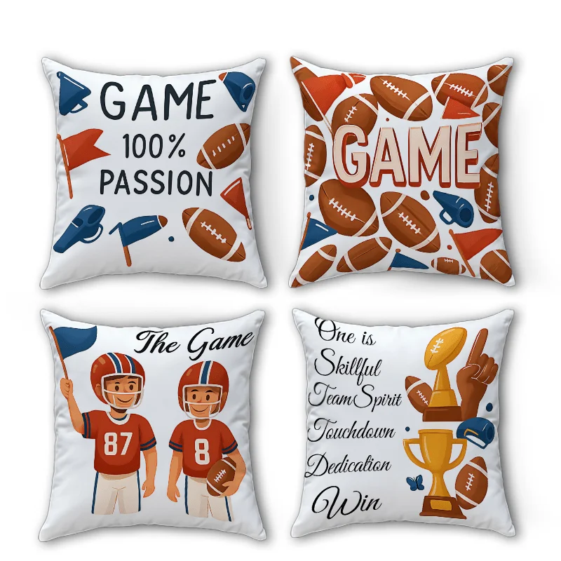passionate spirit of rugby digital printing pillow cover Short plush Suitable living rooms bedrooms sofas throw cushion cover