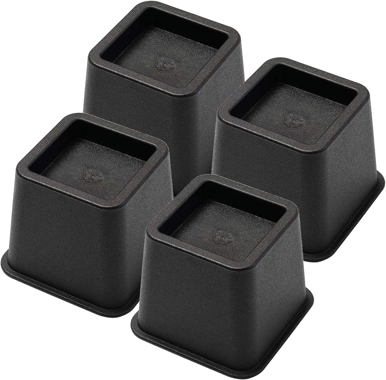 

Bed Risers 3 H, Heavy Duty Square Furniture Frame Lift For Couch, Chair, Desk, Sofa And Bunk Bedpost, Set Of 4