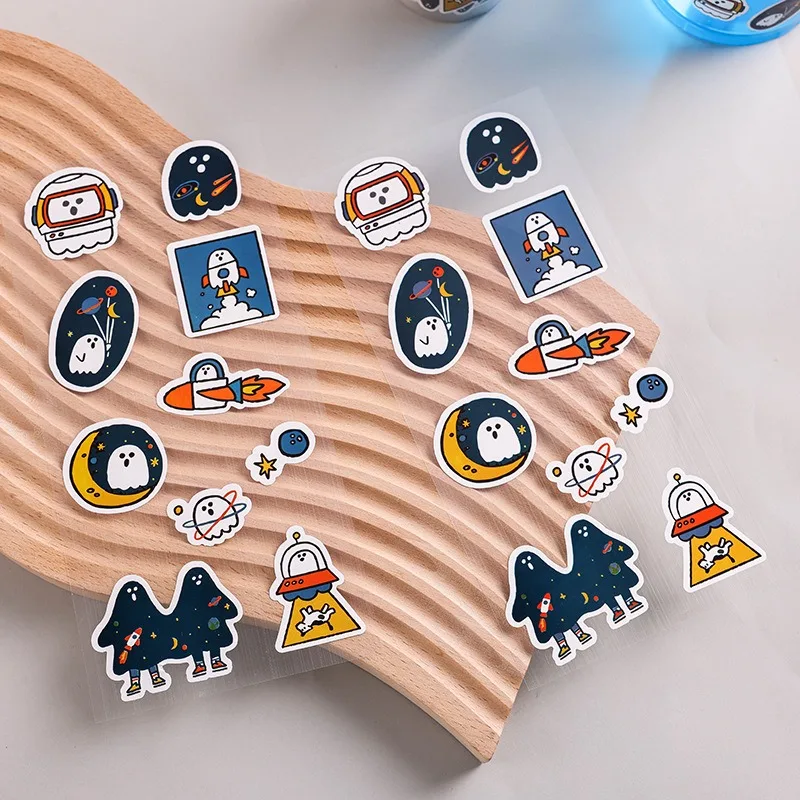 Original Astronaut Stickers Space Space Sealing Paste Creative Magazine Material Decorative Waterproof Oil-Proof