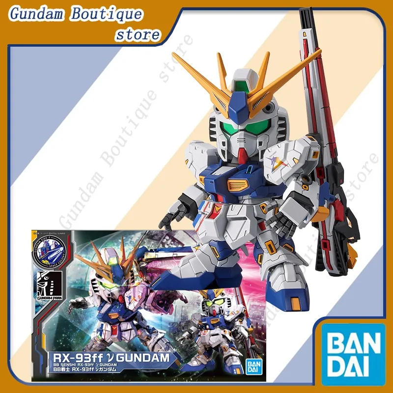 Bandai Genuine SD BB SENSHI RX-93ff V GUNDAM Anime Action Figure Robot Collectible Assembly Model Toys Ornaments Gift Children