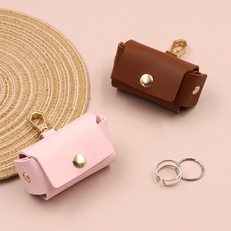 Leather Ring Box Pillow, Jewelry Storage for Wedding Ring Holder, Pet Collar Accessory, Couple Ring Storage for Party
