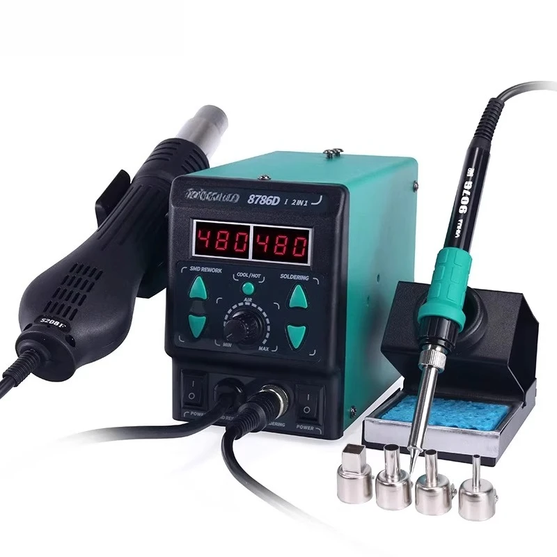 Digital Display Two-in-One Soldering Station Adjustable Temperature Soldering Iron Desoldering Station 8786D I Upgraded Version