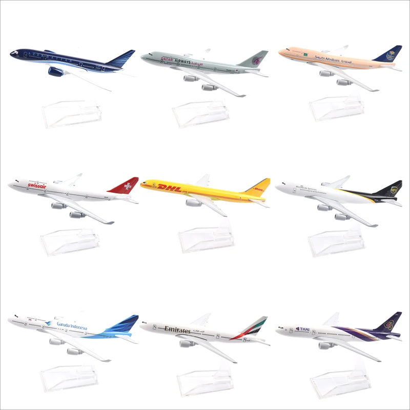 JASON TUTU 1/400 Scale Diecast Metal Miniature Aircraft Model B777 B787 B747 Airplane Model A380 A340 A320 Planes Collect Gifts