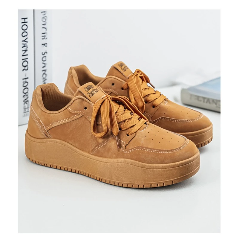 New Sneakers Men Fashion Low-top Skateboard Shoes Men Lace Up Platform Trainers Outdoor Casual Shoes for Men Vulcanized Shoes