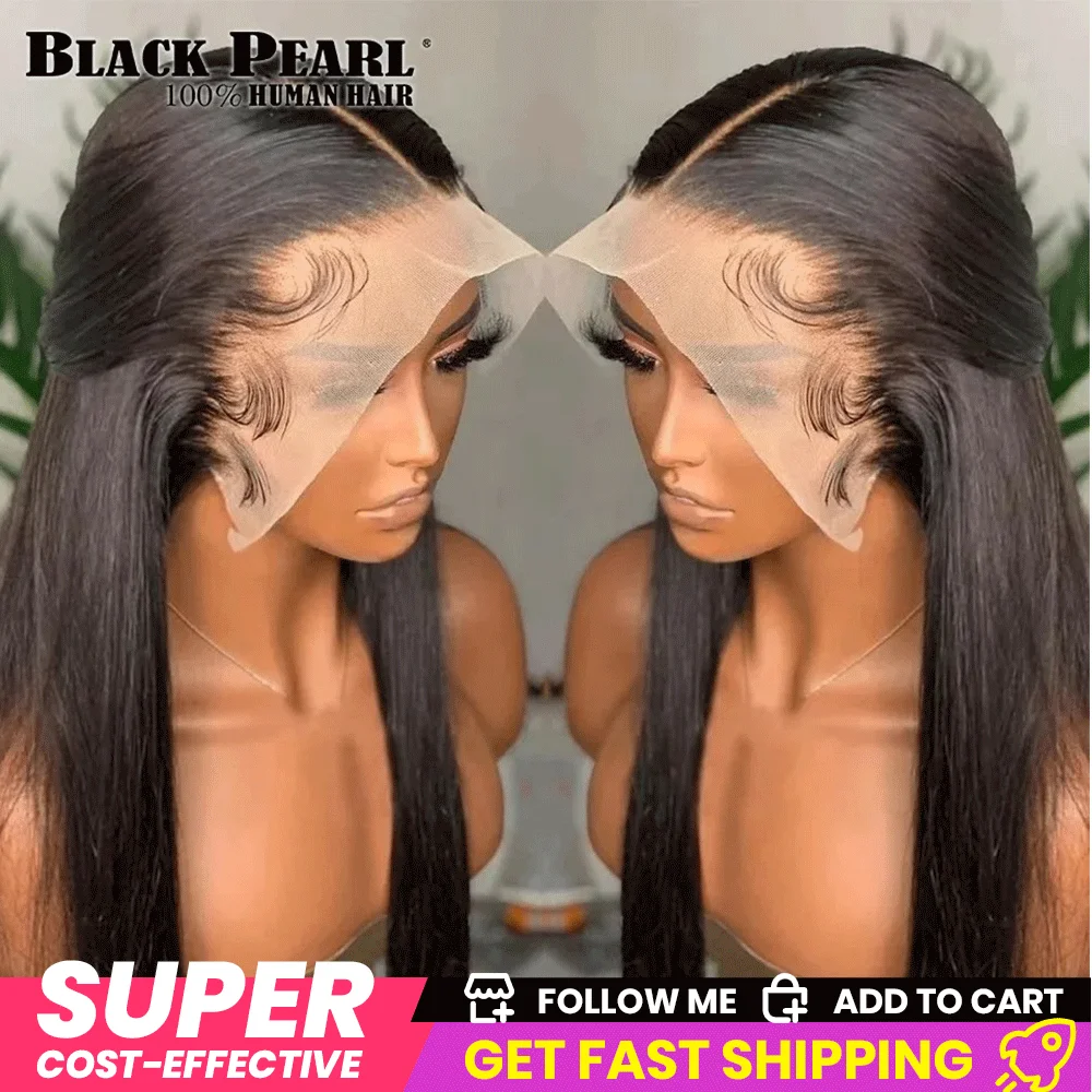 Glueless Wigs HD Human Hair Lace Frontal Wig Ready To Wear Bone Straight 13x4 Full Lace Front Human Hair Multi Parting Cleanranc