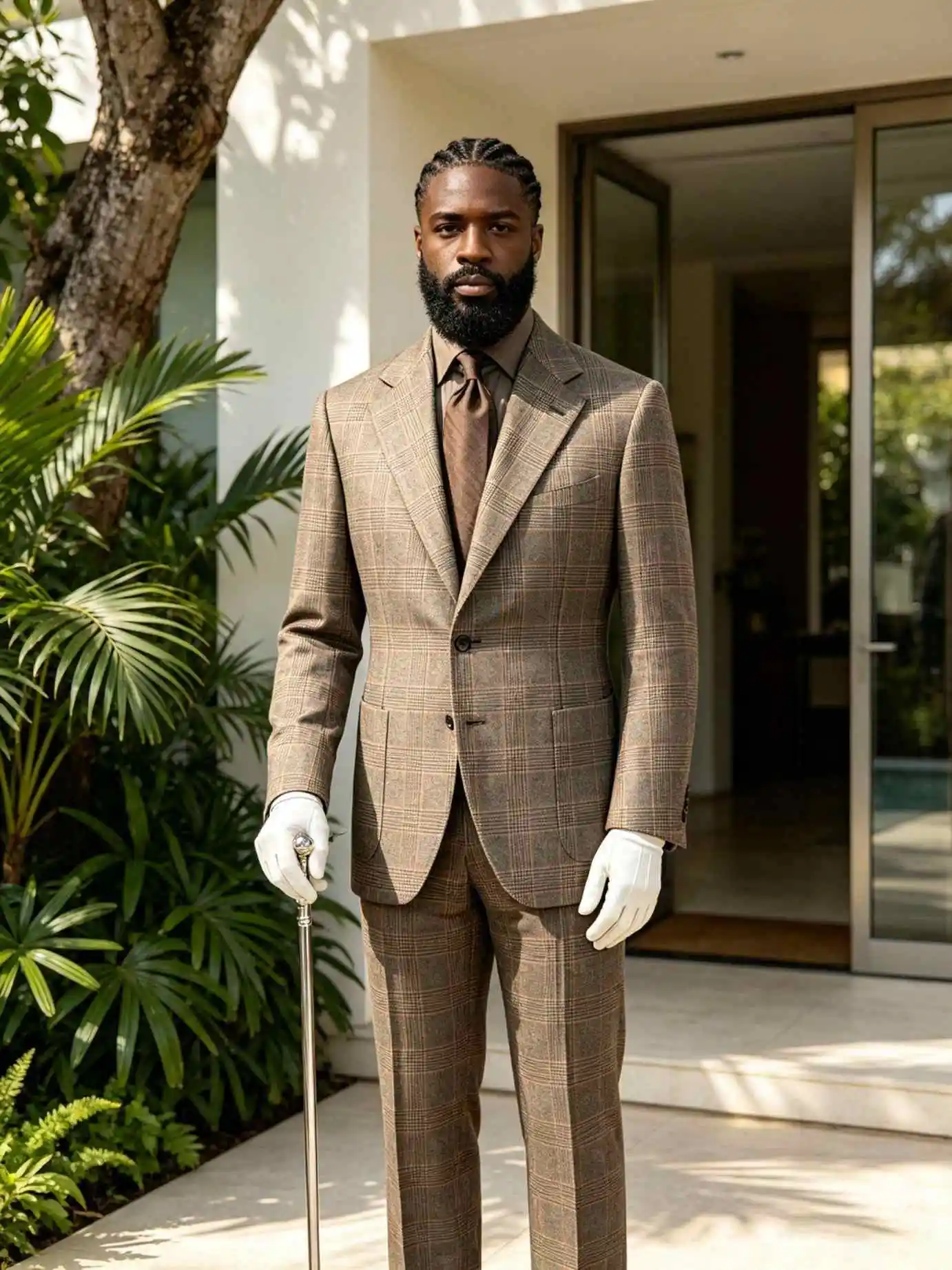 Vintage Wedding Tuxedos Check 2 Piece Set Jacket Pants Men Suit Classic Notched Lapel Single Breasted Groom Blazers Customized