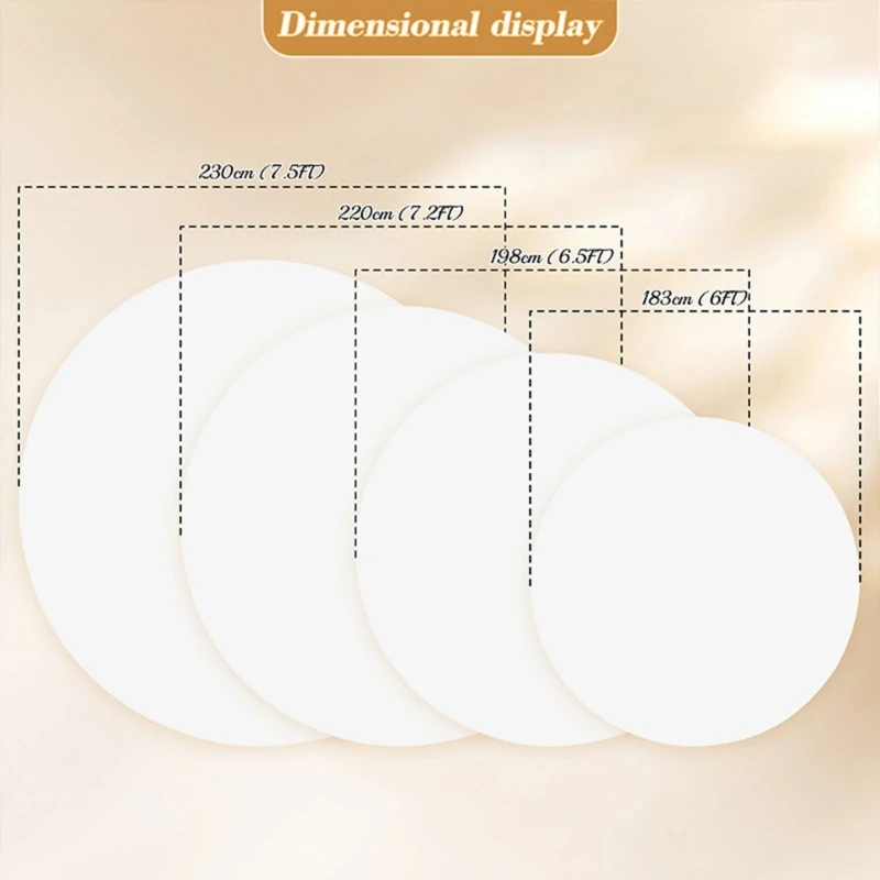 Elegant Polyester Round Arch Cover for Wedding and Party Decoration Backdrop Cover with Elastic Bands and Buckles M68E