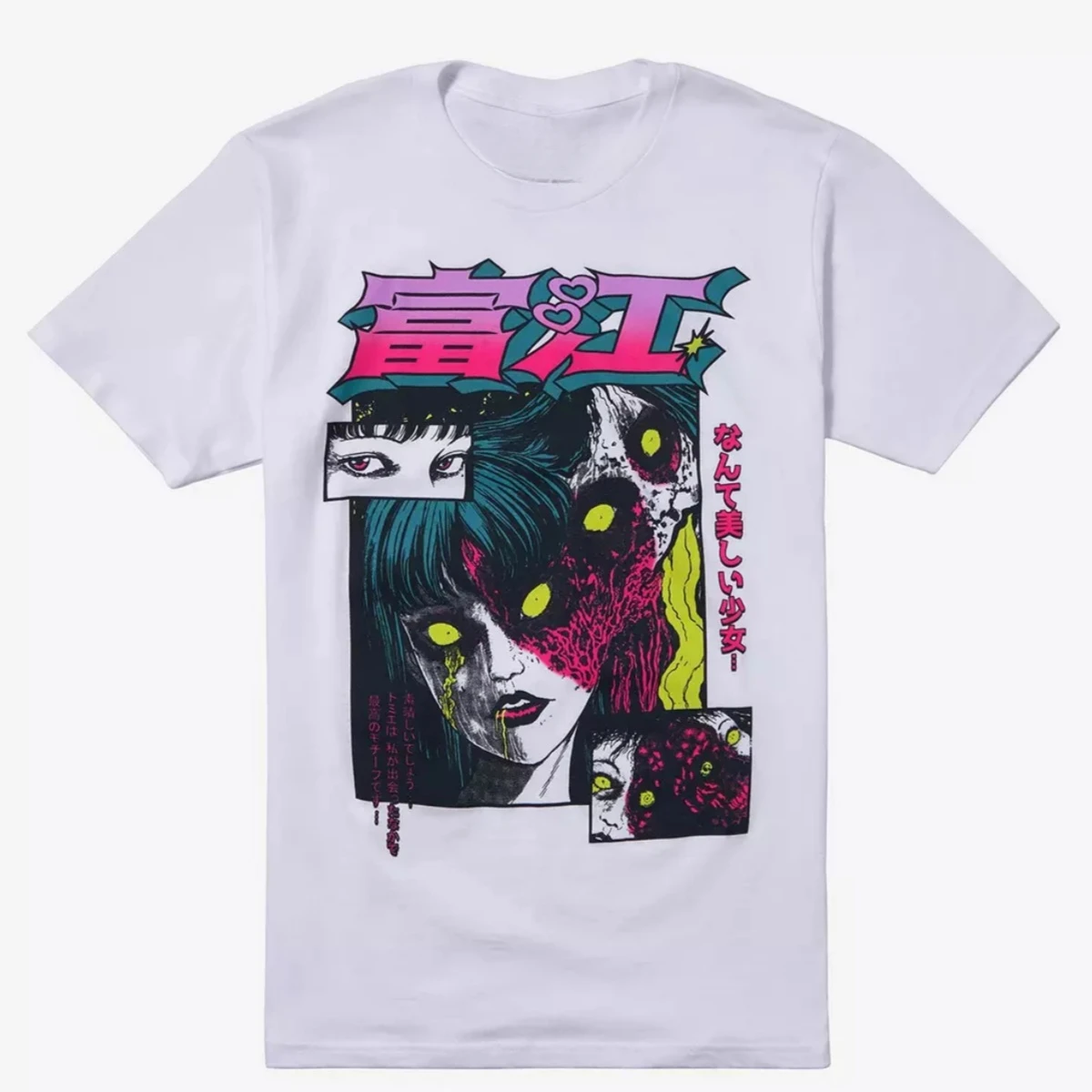 Junji Ito Uzumaki Spiral Eye T-Shirt Cotton Graphic Tee Men Women Summer Streetwear