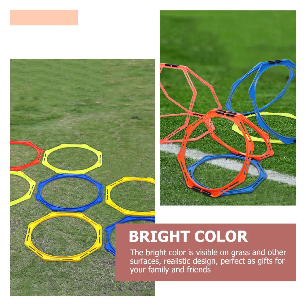 4Pcs Soccer Agility Rings Training Multi-Function Football Exercising Circles Sports Supplies for Footwork Speed Training