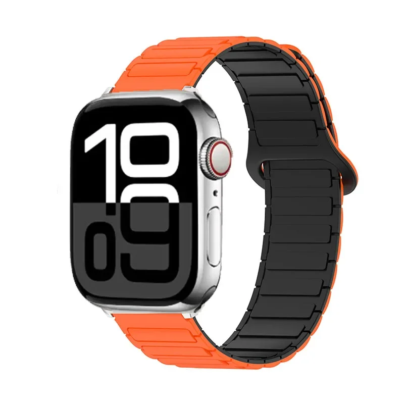 Two Color Magnetic Strap For Apple Watch Series Ultra /11/10/9/8/7/SE/6/5 iWatch 49/46/42/45/41/44/40 MM SE Waterproof Bracelet