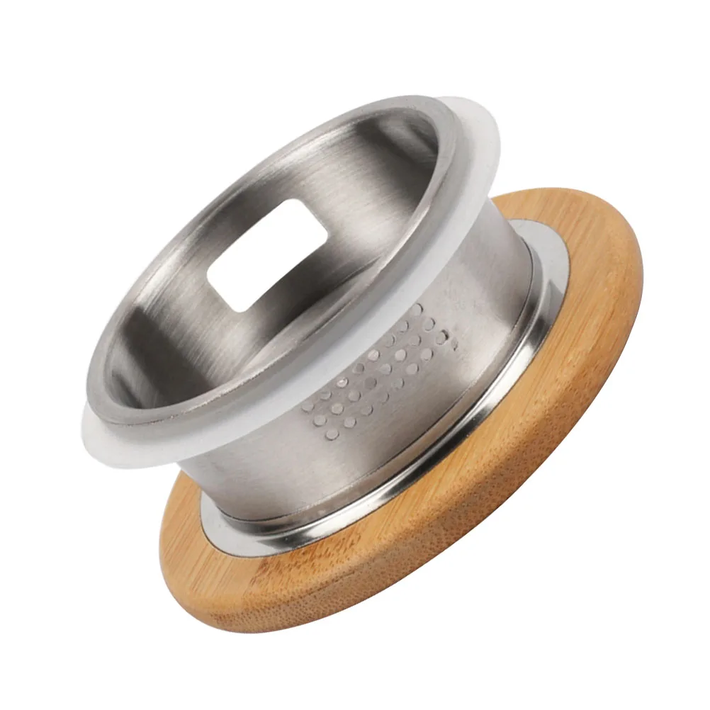 

Stainless Steel Bamboo Tea Strainer Pitcher Lid Silicon Gasket Double Outlet Filter Cover Glass Jug Carafe Replacement Kitchen