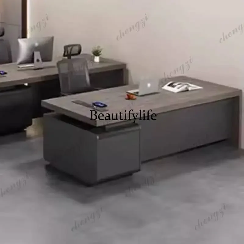 F182 Storage Strong Executive Office Desk Wood Manager Cheap Modern Executive Office Desk Luxury Large Tisch Small Spaces Furnit