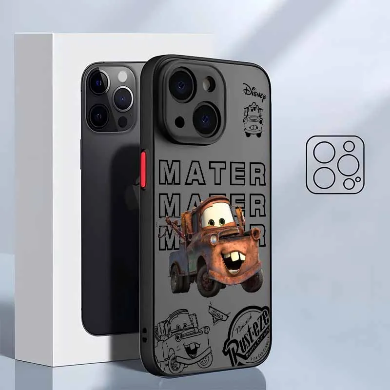 Cars Lightning McQueen 95 For iPhone 17 17Air 16E 16 15 14 13 12 11 mini Pro Max Plus Frosted Translucent Phone Case - náhled 2