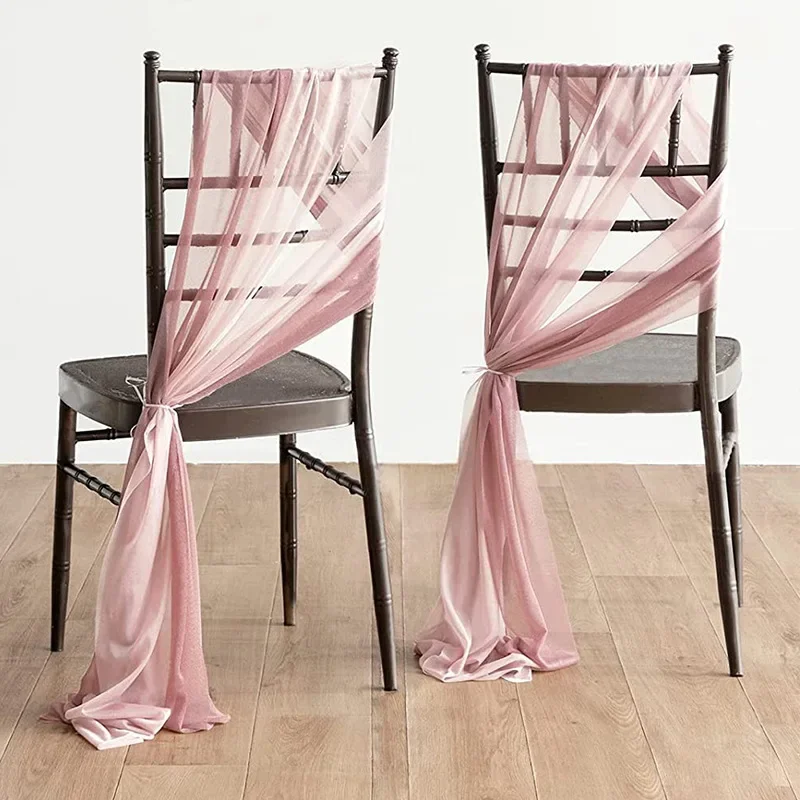 

Chair Sashes for Wedding 24pcs (Set of 12) Chiffon Chair Covers Wedding Decoration for Ceremony Party Banquet Baby Shower