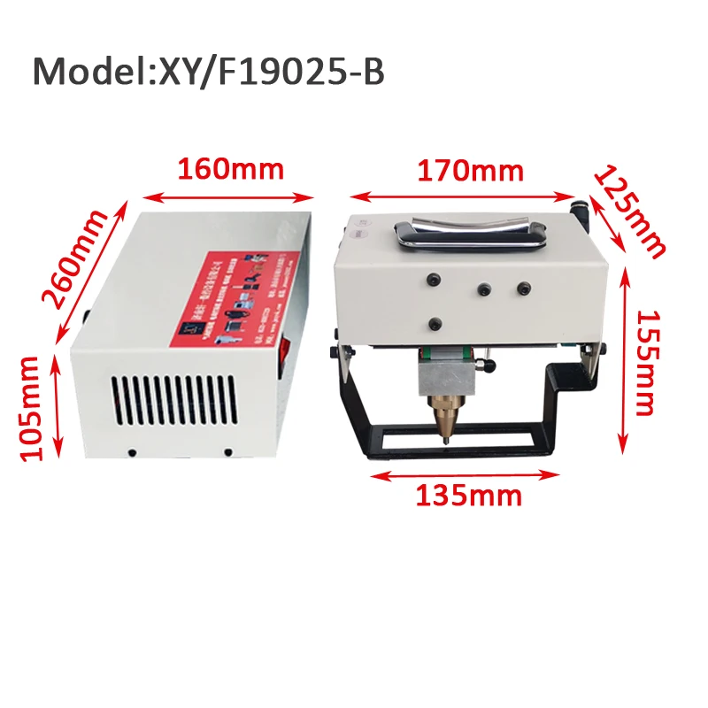 

90*25mm Portable Deep Marker Dot Peen Marking Engraving Machine For Metal Truck Chassis Vin Coding