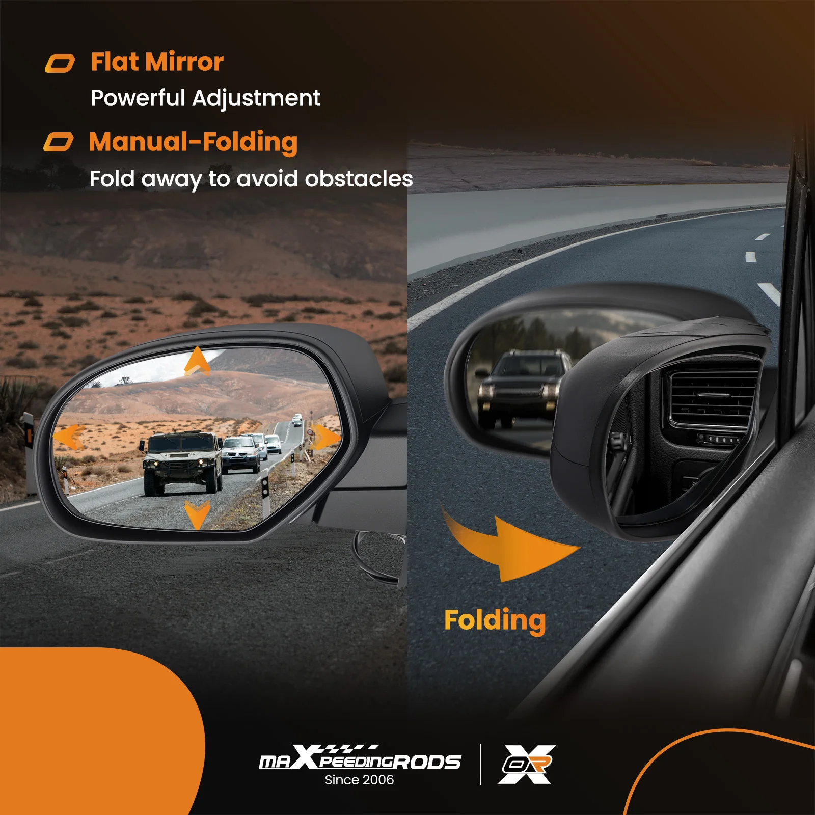 

Passenger Heated Mirror for GMC Yukon 2007-2014 12800876R Power Right Convex