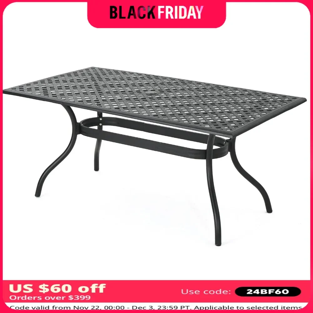 Outdoor Table with Rectangular, Aluminum Build Guarantees A Weather Resistant Design, Outdoor Tables.