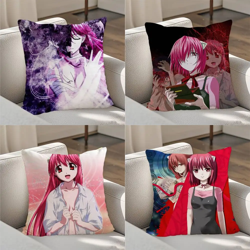 

E-Elfen L-Lied Pillow Case Luxury Double-sided For Car Pillows 45x45 Cushions Cover Home and Decoration Sofa Pillowcase 50x50