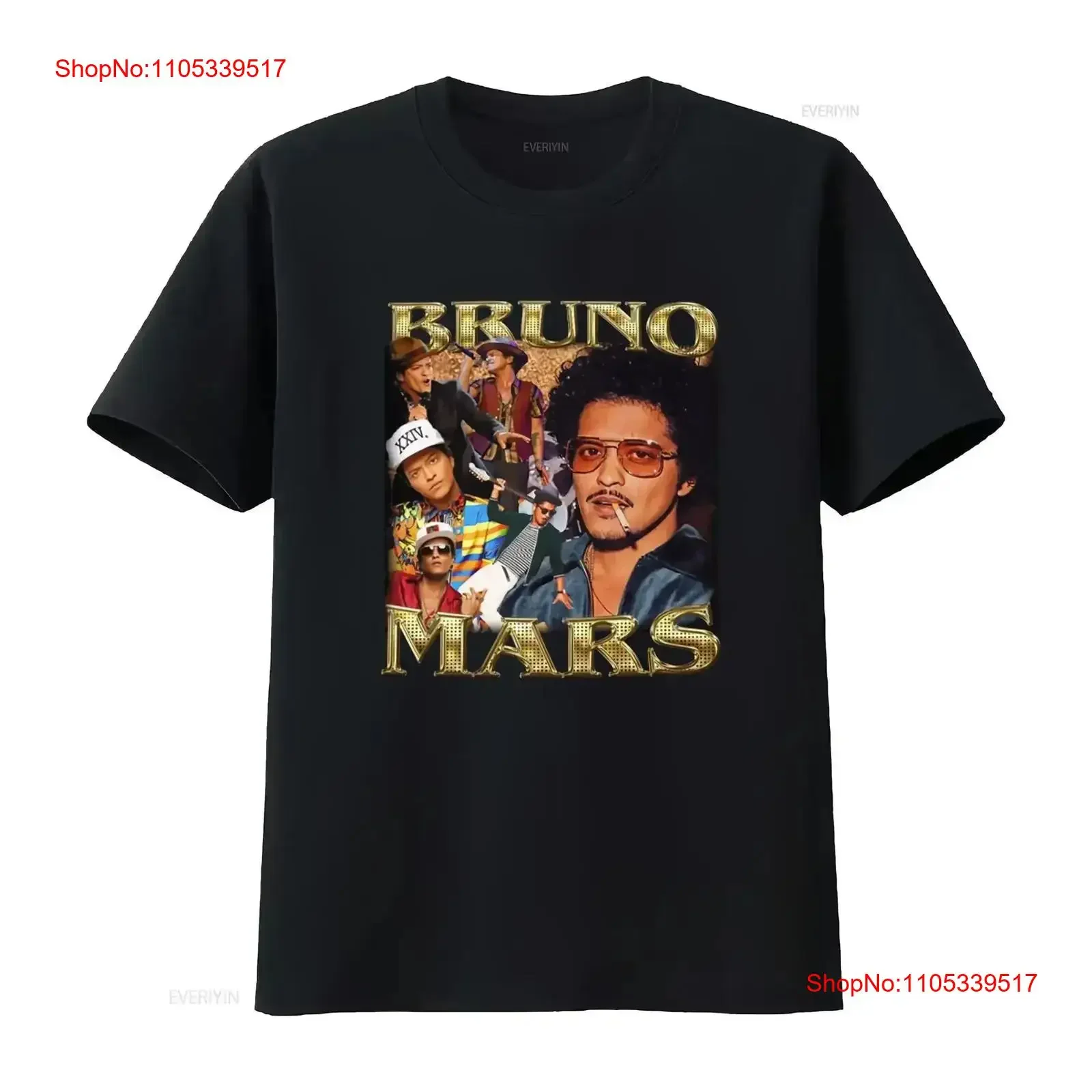 Bruno Mar Vintage T Shirt 90s AN9918 Washed Slightly designer clothes streetwear Top For Everyday Wear Soft Stretched vintage