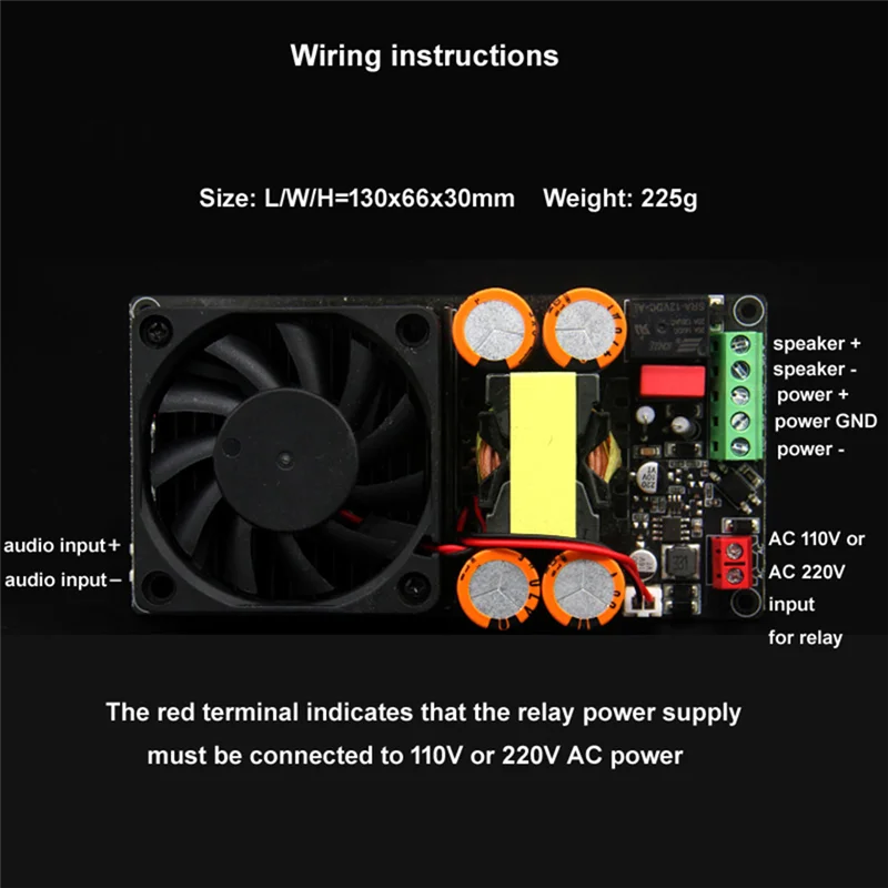 B03B-HIFI IRS2092 1000 واط أحادية القناة الرقمية فئة D المرحلة مضخم الصوت مكبر كهربائي مجلس مع مكبر الصوت حماية التتابع سهلة لنا