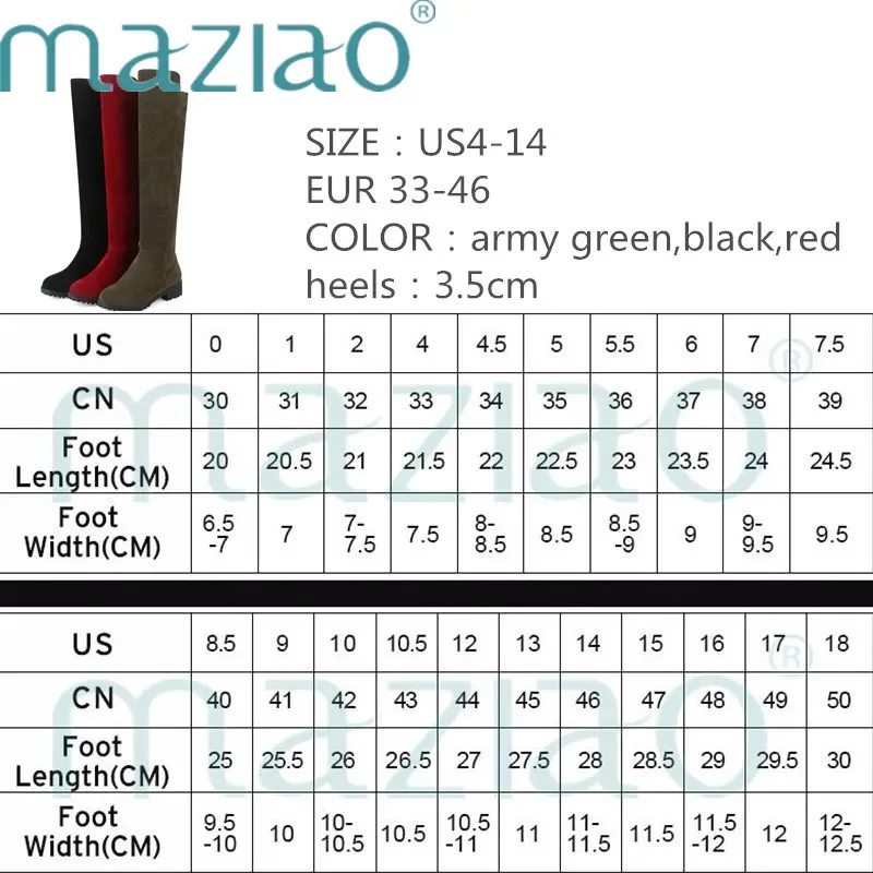 Square Med Heel Women Over The Knee BootsWomen Autumn/Winter Shoes Sexy Ladies Party Boots Long Snow Boots Plus Size 33-46MAZIAO