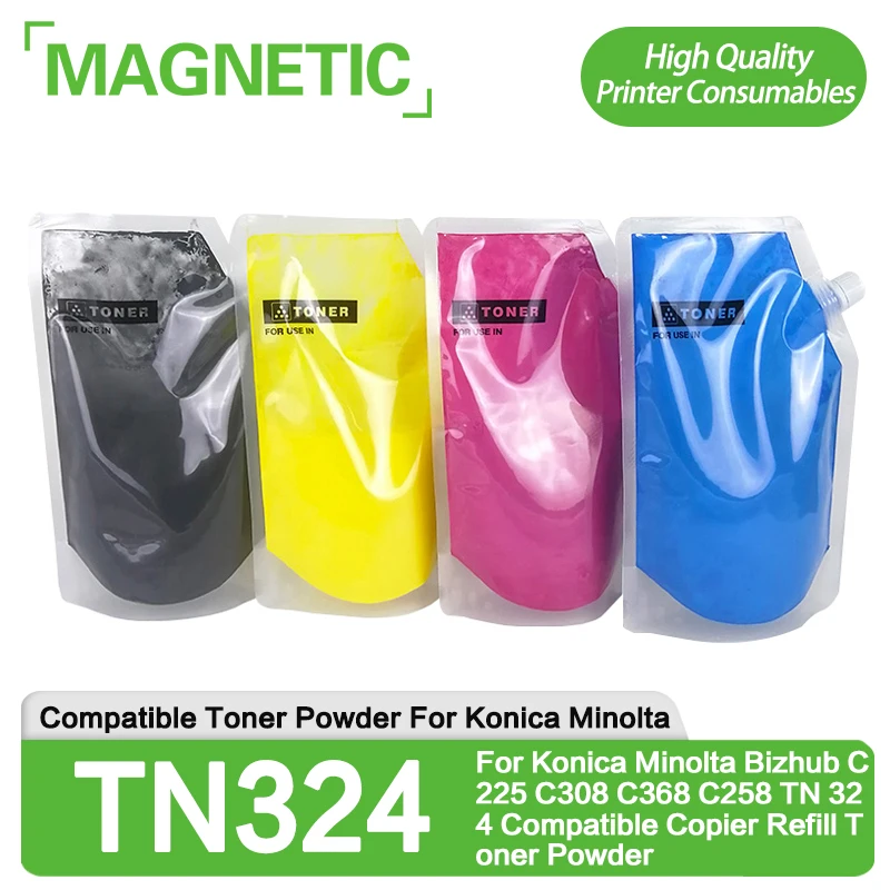 refil de toner em po para konica minolta copiadora compativel bizhub bizhub c225 c308 c368 c258 tn 324 tn324 1kg 01