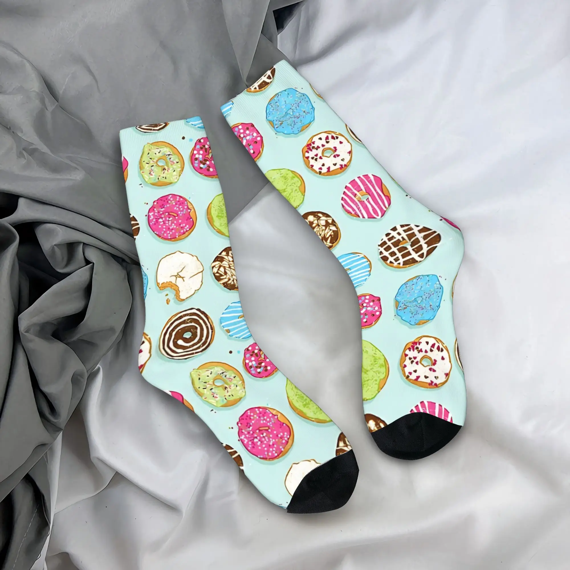 

Sweet Donuts Stockings Printed Fashion Socks Winter Non-Slip Socks Men's Outdoor Sports Soft Breathable Socks