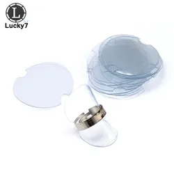 100Pcs/lot Plastic Ring Display Holder Sheet 3.8cm Dia Black Clear Ring Organizer Storage Stand