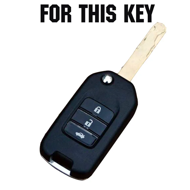 3 Button Silicone Car Key Fob Pocket Cover Case For Honda Civic CR-V HR-V Accord Jade Crider Odyssey 2015- 2018 Remote Protector