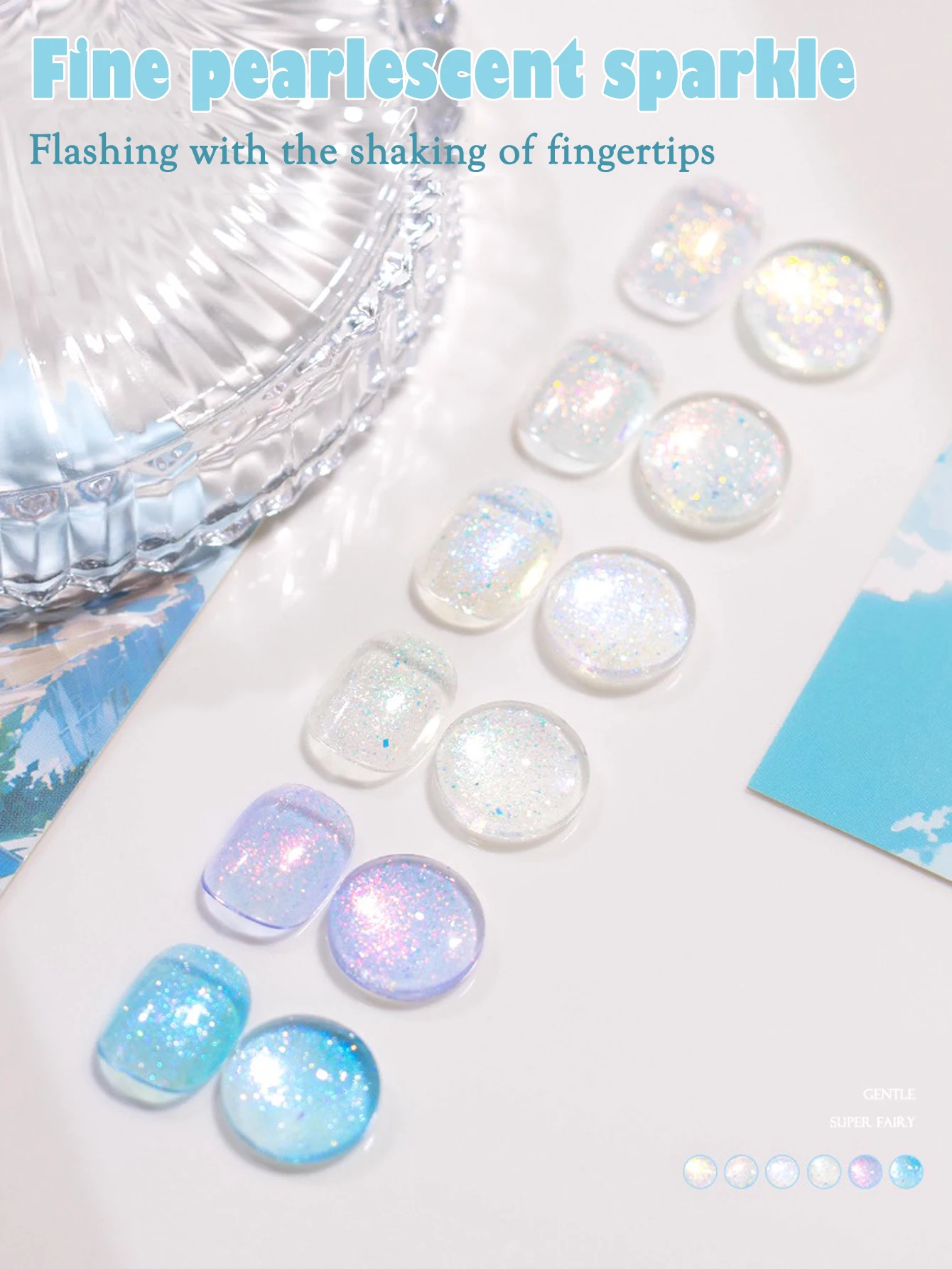 Nail Art Ice Blue - 1 шт. SHAKA Firefly Гель-лак для