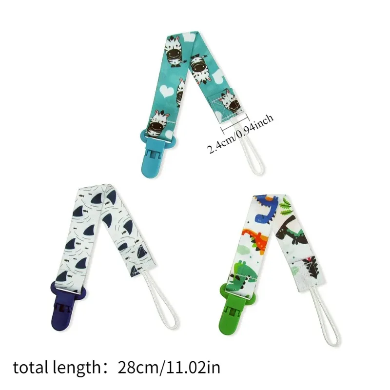 سلسلة الطفل هوة الدمية كليب 3 قطعة/المجموعة شخصية هوة كليب الحلمة حامل للطفل الكرتون طباعة الطفل مشابك مصاصة للرضع #3