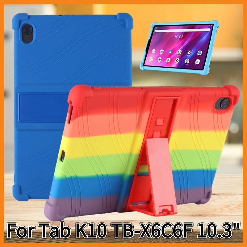 

Tablet cases For Lenovo Tab K10 10.3 inch TB-X6C6F TB-X6C6X Silicone Kids Case Coque with Stand and Shockproof Design