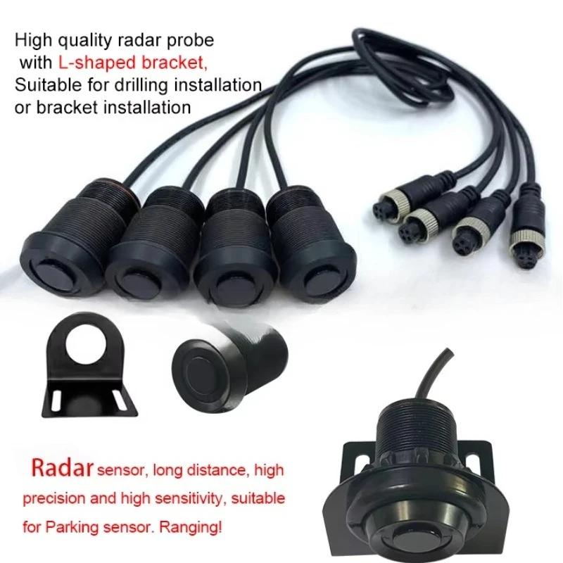 Neues 12–24 V Auto-LKW-Rückfahrhilfsystem, vorderer und hinterer Parksensor, Radarwarnung, visuelles System